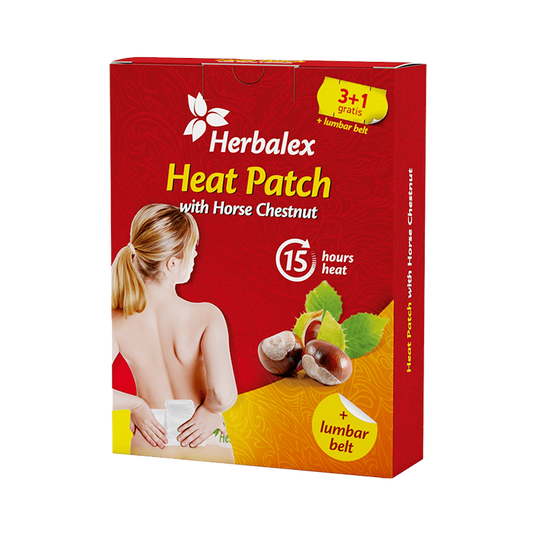 Patches térmicos com castanha‑da‑índia