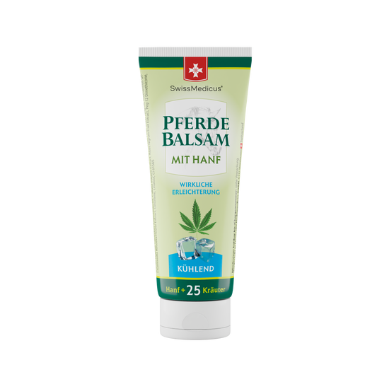 Pomada para cavalos com cânhamo refrescante