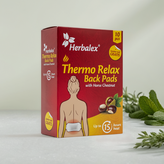 Patches térmicos com castanha‑da‑índia