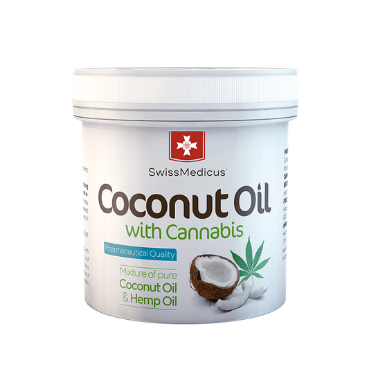 Óleo de coco com cânhamo