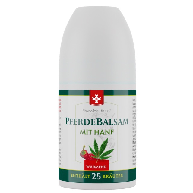 Pomada para cavalos com cânhamo quente ROLL-ON 90 ml