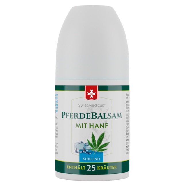 Pomada para cavalos com cânhamo refrescante ROLL-ON 90 ml